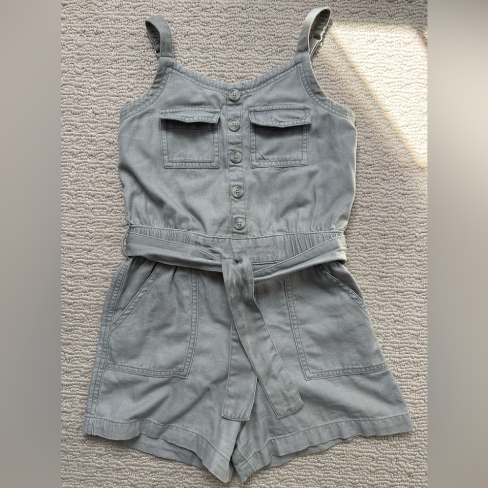Abercrombie Kids Camo Green Romper with Belt